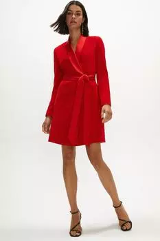 Мини-платье под смокинг с завязкой на талии Coast, красный