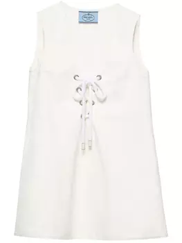 Мини-платье Prada сатин, белый