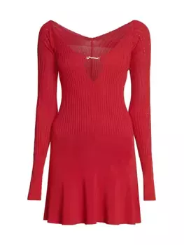 Мини-платье Pralu с логотипом Jacquemus, красный