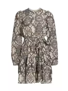 Мини-платье Preston Opal с принтом медальонов Marie Oliver, цвет opal medallion