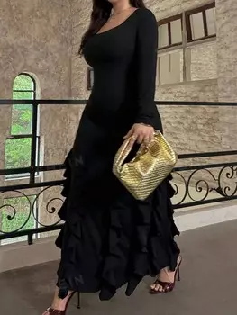 Мини-платье Priv с длинными рукавами