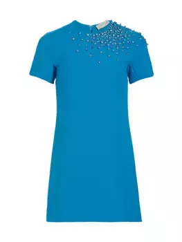 Мини-платье прямого кроя Lauren с украшением Sachin & Babi, цвет azure