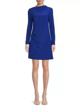 Мини-платье прямого кроя с драпировкой Tash+Sophie Royal