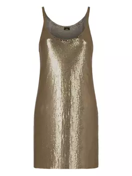 Мини-платье Rabanne с кольчужным декором, золотой