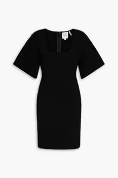 Мини-платье ребристой вязки HERV LGER, черный