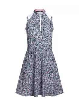 Мини-платье RLX Golf & Tennis с цветочным принтом и молнией на четверть RLX Ralph Lauren