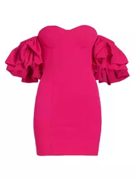 Мини-платье Robin с открытыми плечами Line & Dot, цвет raspberry