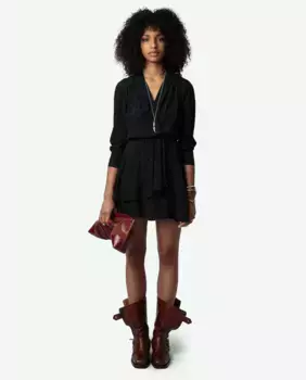 Мини-платье Rogers с леопардовым принтом Zadig & Voltaire, темно-зеленый