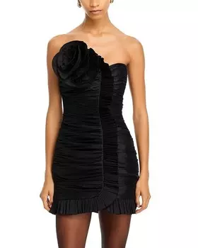 Мини-платье Ronny Kobo Daniel с розеткой, черный