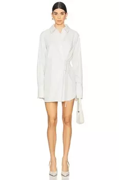 Мини-платье-рубашка Bibas Eaves, chalk