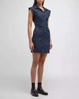 Мини-платье-рубашка на пуговицах Robbie CALLAS Milano, цвет Navy