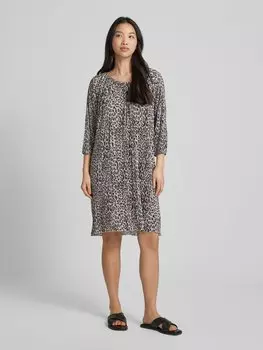 Мини-платье с анималистичным принтом Christian Berg Woman, песочный