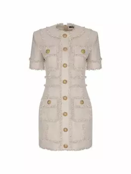 Мини-платье с бахромой Balmain