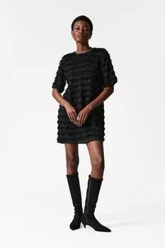 Мини-Платье с бахромой & Other Stories, черный