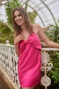 Мини платье с бантом Next, розовый