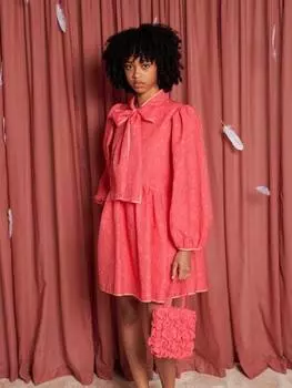 Мини-платье с бантом в виде попугая Sister Jane, цвет Light Red