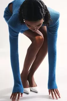 Мини-Платье с блестками rotate x h&m Rotate, синий