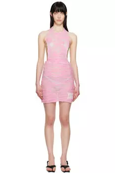 Мини-платье с бретелью через шею Pink Cloud Andersson Bell