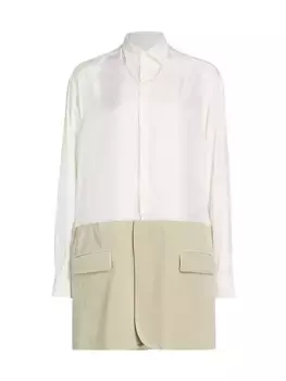 Мини-платье с цепочкой и жаккардовым логотипом Mm6 Maison Margiela, цвет off white stone
