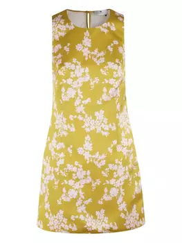 Мини-платье с цветочным принтом Elisabetta Franchi, желтый