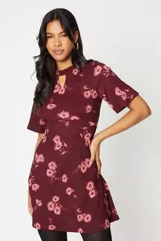 Мини-платье с цветочным принтом и развевающимися рукавами Dorothy Perkins, мультиколор