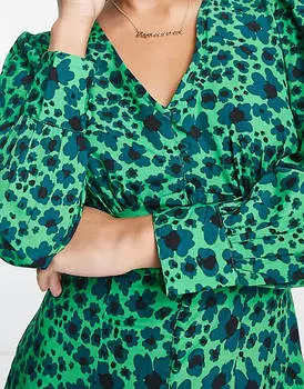 Мини-платье с цветочным принтом и пуговицами Wednesday's Girl