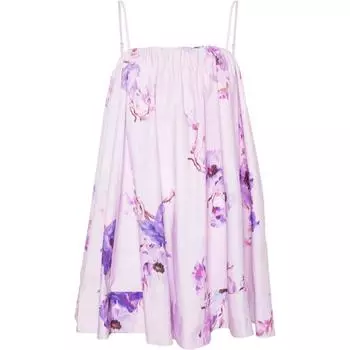 Мини-платье с цветочным принтом Lightburst Zimmermann, светло-фиолетовый