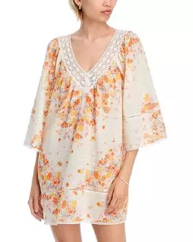 Мини-платье с цветочным принтом Placed - эксклюзив AQUA, слоновая кость/кремовый