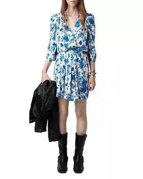 Мини-платье с цветочным принтом Zadig & Voltaire Ruz, мультиколор