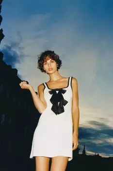 Мини-Платье с декоративными бантами H&M, белый