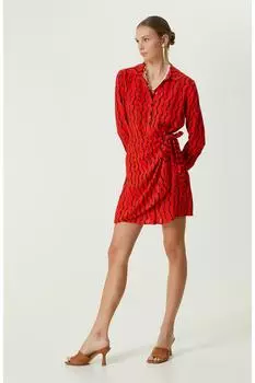 Мини-платье с длинными рукавами и цветком граната Network, розовый