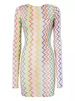 Мини-платье с длинными рукавами Missoni, белый