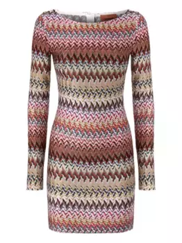 Мини-платье с длинными рукавами Missoni, коричневый