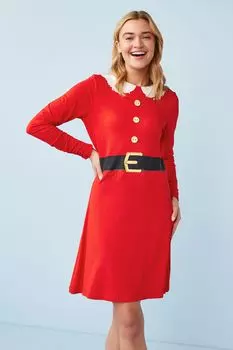 Мини-платье с длинными рукавами Next, розовый