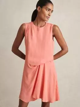Мини- платье с драпировкой от элины Reiss, цвет Coral