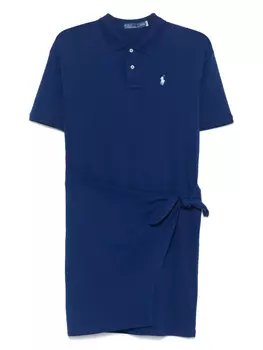 Мини-платье с драпировкой Polo Ralph Lauren, синий