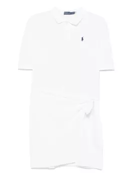 Мини-платье с драпировкой Polo Ralph Lauren, белый