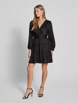 Мини-платье с фасонной пряжей модель 'VIVINA' Neo Noir, черный