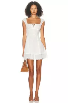 Мини-платье с фатой Helsa, цвет Ivory