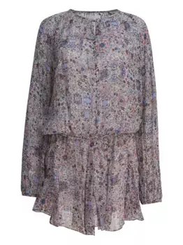 Мини-платье с геометрическим узором MARANT TOILE, нейтральный