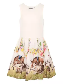 Мини-платье с графическим принтом Molo, белый