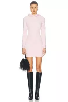 Мини-платье с капюшоном Alexander Wang, светло-розовый