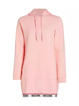 Мини-платье с капюшоном макси Moschino, розовый