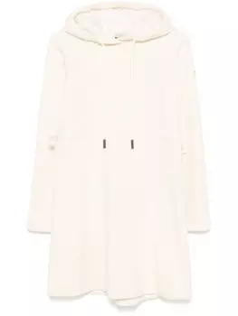 Мини-платье с капюшоном Moncler, нейтральный цвет