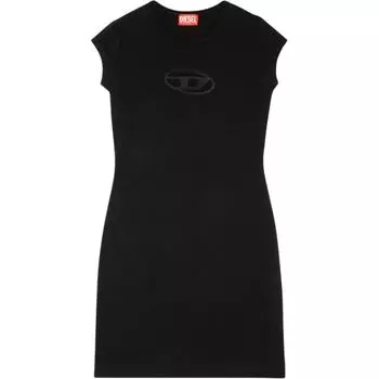Мини-платье с короткими рукавами D Angiel с вырезами DIESEL, черный