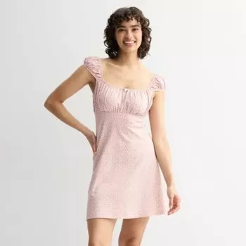 Мини-платье с короткими рукавами для девочек So, цвет blush ditsy