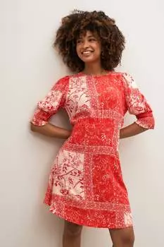 Мини-Платье с короткими рукавами Next, красный