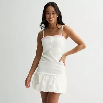 Мини-платье с кружевом и подолом-пузырьком для юниоров Madden Girl, белый