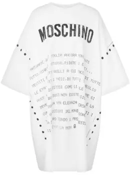 Мини-платье с логотипом Moschino, белый