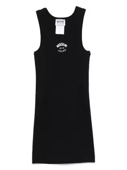 Мини-платье с логотипом MOSCHINO JEANS, черный
